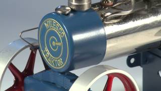 Wilesco D495 Steam Traction Engine blue with RC control [upl. by Hpeseoj]