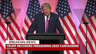 Report Trump recorded pressuring Wayne County canvassers not to certify 2020 vote [upl. by Ivens]