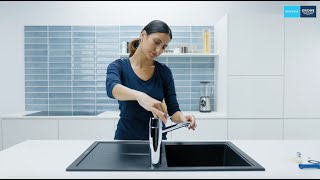 Come installare il rubinetto da cucina GROHE QuickFix con QuickTool [upl. by Dranyer]