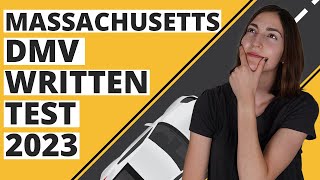 Massachusetts DMV Written Test 2023 60 Questions with Explained Answers [upl. by Yanrahs164]