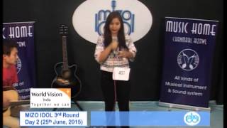 Mizo Idol 3rd Round Rachael Lalnunkimi  Hey Cover [upl. by Aivekahs]