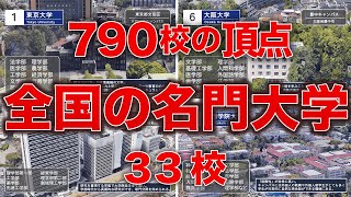 【790校の頂点】全国の名門大学33校 [upl. by Devona]