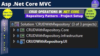 How to Create CRUD Operations Using Repository Pattern in ASPNET MVC  AspNet Core with Repository [upl. by Sension]