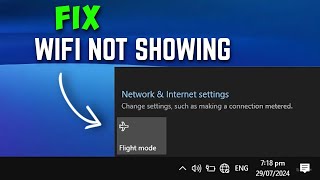 How to Solve WiFi Missing From Windows 1011  Fix Wifi Not Showing On Windows Settings [upl. by Hcirdeirf613]