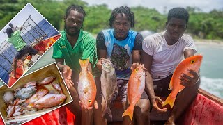 Deep Sea Fishing With Fish Pots And Hand Line For Snappers [upl. by Llennol123]