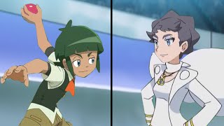 Pokemon Characters Battle Sawyer Vs Diantha Kalos League Rematch [upl. by Htnicayh]