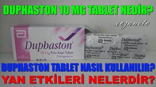 Duphaston 10 mg Tablet Nedir Duphaston Tabletin Yan Etkileri Nedir Duphaston Nasıl Kullanılır [upl. by Alurd128]