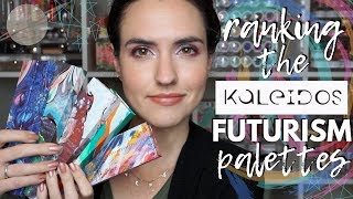 Ranking My Kaleidos Palettes  Best  Worst Palettes  Swatches of ALL 5 Futurism Palettes [upl. by Garwood]