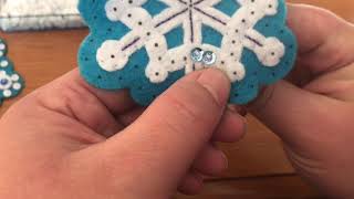 Bucilla Felt Tutorial 5  Adding Sequins [upl. by Florine4]