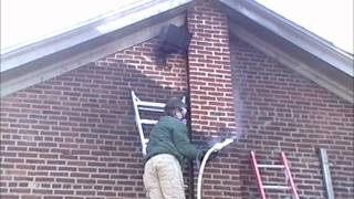 Dry Ice Blasting on Brick Building [upl. by Mide]