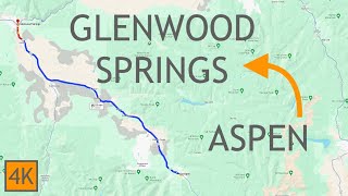 Aspen Colorado to Glenwood Springs Winter Scenic Drive  4K [upl. by Dnalrag]