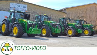 Big delivery 4 JOHN DEERE  8400R  6230R  2x 6175R [upl. by Naols558]