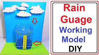 rain gauge working model 3d  diy science project  howtofunda craftpiller [upl. by Elmaleh]