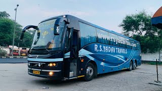 RS Yadav Travels Volvo B11R heading towards its parking after completed its schedule [upl. by Yulma]