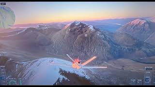 Flying over The Mamores Mountain Range Scotland Flight Simulator [upl. by Elletnwahs]