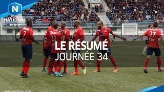 Championnat National  tous les buts de la 34e et dernière journée 20162017 [upl. by Idzik]