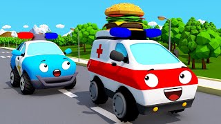 Ambulance Police car Tow Truck  Car for kids  Emergency Vehicles [upl. by Gnep152]