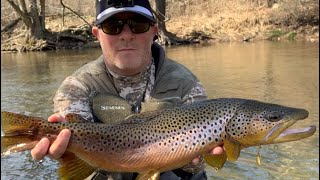 FISHING A NEW PA CREEK ￼Finding Several BIG SURPRISES 2020 trout fishing browntrout [upl. by Caesaria]