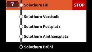 BSU Ansagen • 7 • Herzogenbuchsee – Inkwil – Horriwil – Subingen – Derendingen – Zuchwil – Solothurn [upl. by Llehsyar]