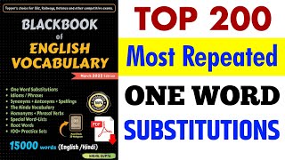 Black book of English vocabulary  Black Book One Word Substitution  SSC 200 Most Repeated [upl. by Abbotsen]