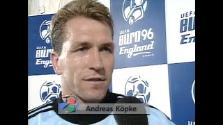 ARD Sportschau Andreas Köpke postmatch interview vs England EM 1996 Halbfinale [upl. by Ecienaj]