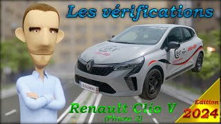 Renault Clio 5 Phase 2 2024 vérifications et sécurité routière [upl. by Pahl100]