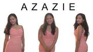 AZAZIE Bridesmaid Dress Unboxing  Custom Size Review [upl. by Mosa716]