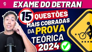 LEGISLAÇÃO DE TRÂNSITO  SIMULADO DE 15 QUESTÕES DO DETRAN 2024  REVISÃO DE PROVA DO DETRAN 2024 [upl. by Lathrope]