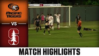 Pacific vs Stanford Match Highlights  2024 ACC Mens Soccer [upl. by Garik852]