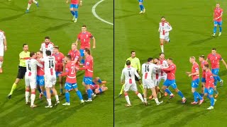 Czechia vs Georgia Players Crazy Fight 😳😡  UEFA Nations League 2024 [upl. by Belle]