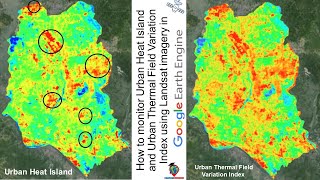 Land surface temperature LST Monitoring using Landsat imagery using Google Earth Engine [upl. by Bennett249]