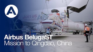 Airbus BelugaST Mission to Qingdao  China [upl. by Dimphia338]