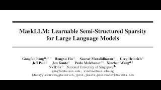 QA MaskLLM Learnable SemiStructured Sparsity for Large Language Models [upl. by Reisinger]