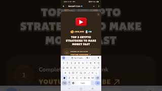 Top 3 Crypto Strategies to Make Money Fast memefisecretcode telegaram [upl. by Loesceke]