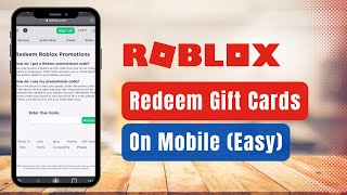 How to Redeem a Roblox Gift Card on Mobile [upl. by Mannes]