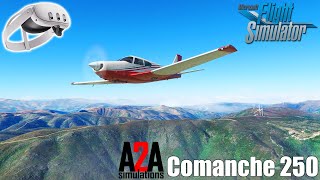 FLIGHT SIMULATOR Sunday Morning Flight Over Mountains  Comanche 250 [upl. by Hollis]