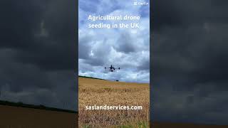 DJI Agras T50 drone spreading seed and fertiliser operated by SAS Land Services Ltd [upl. by Atteuqram]