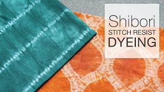 How to Dye Fabric  Shibori TieDye with Stitch Resist [upl. by Jammal]