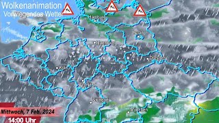 Wettervorhersage für Mittwoch den 7 Februar 2024 [upl. by Meingoldas]