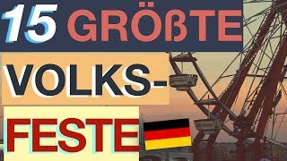 Größte Volksfeste Deutschlands – TOP 15 [upl. by Aneehsat544]