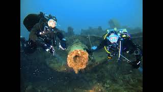 HMS Hellespont  Diving cave 30102023 Malta [upl. by Htidra]