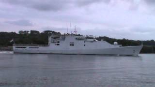 HNLMS Zeeland P841 passing Mount Wise 060712 [upl. by Salamone]