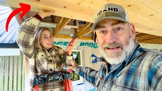 ALMOST DONE  Pine Porch Ceiling Installation [upl. by Ayerf]