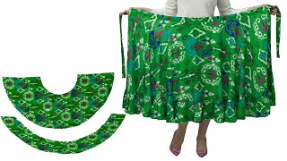 Cut in 5 Minutes How to Make Ruffle Wrap Skirt with Side Knot [upl. by Dent485]