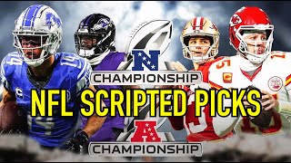 NFL Conference Championship Scripted Picks [upl. by Urdna]