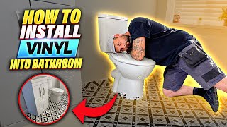 How To Install Sheet Vinyl Lino Flooring In A Bathroom  Easy Step By Step DIY Guide [upl. by Grimaud]