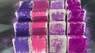 16 Blocks of different shades of purple gym chalk  Satisfying ASMR [upl. by Monty]