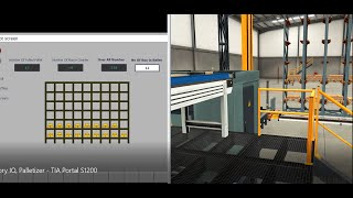 Factory IO Palletizer TIA Portal S1200 [upl. by Aenehs882]