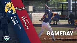 MSJ Baseball DoubleHeader vs Transylvania University [upl. by Anemix]