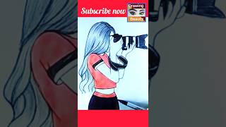 how to draw a girl with holding camera drawing  pencil sketch shorts [upl. by Neelyahs]